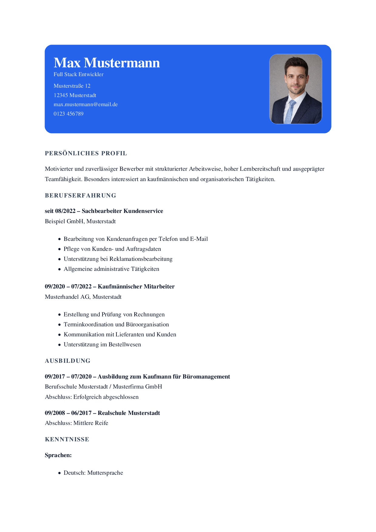 Gradient Header Vorschau